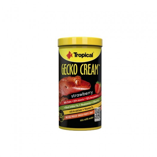 Tropical gecko cream strawberry, 50 g